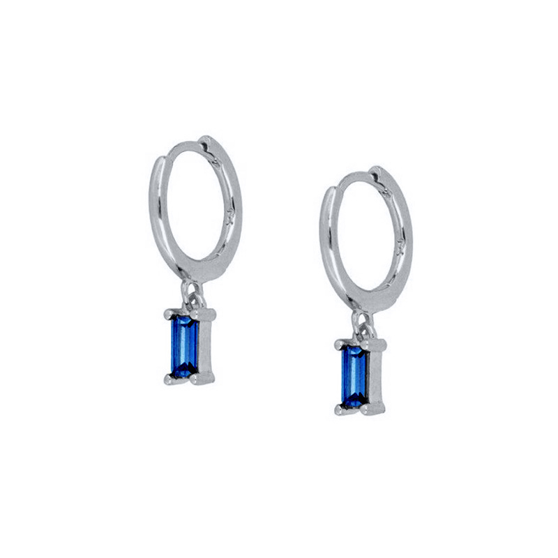 blue silver earrings